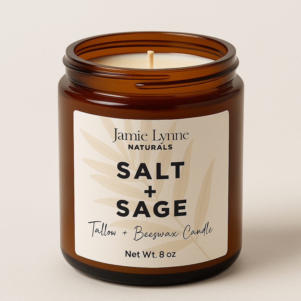 100% Tallow and Beeswax Candle